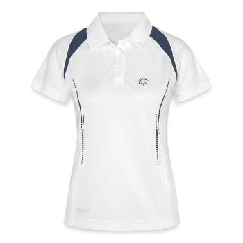 Souvenir de design de voyage en Serbie : vacances dans les Balkans - Polo respirant Femme - blanc/marine - Devant