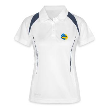 Ukraine Design Ukraine Flag Sunflower Wheat Map - Women's Polo breathable - white/navy - Front