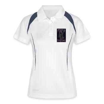 Mors Vincit Omnia – Cyber Grunge Faucheuse - Polo respirant Femme - blanc/marine - Devant