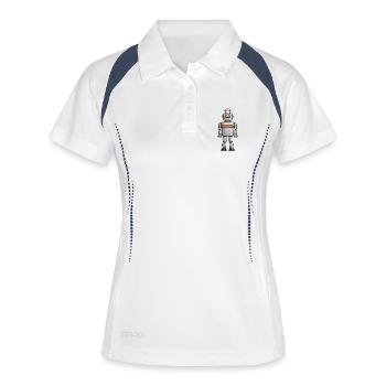 Rainbow Retro Robot - Women's Polo breathable - white/navy - Front