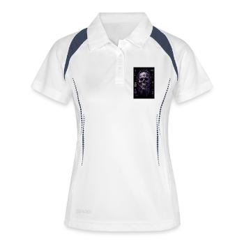 Purple Cosmic Skull Glyphs - Women's Polo breathable - white/navy - Front