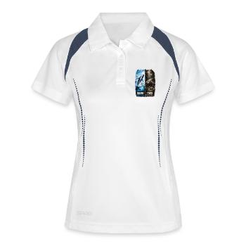 Same Ocean. Two Futures. – Humpback whale - Women's Polo breathable - white/navy - Front