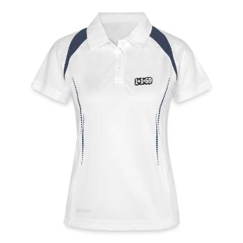 1+1=69 Grunge Typo Position, Couple, Couple, Meet - Women's Polo breathable - white/navy - Front