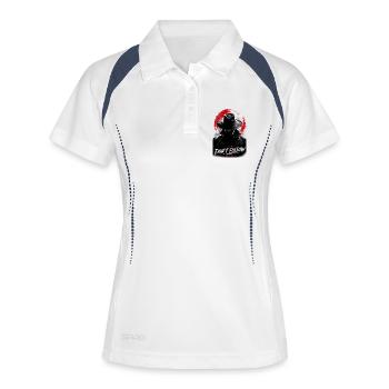 Les légendes ne mènent pas à suivre - Polo respirant Femme - blanc/marine - Devant