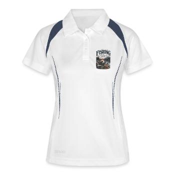 Angling - Women's Polo breathable - white/navy - Front
