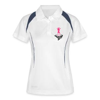 Dancing woman on tornado - Women's Polo breathable - white/navy - Front