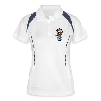 Ape Drums - Women's Polo breathable - white/navy - Front