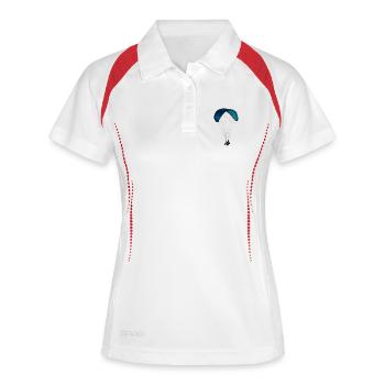 Paragliding - Polo respirant Femme - blanc/marine - Devant