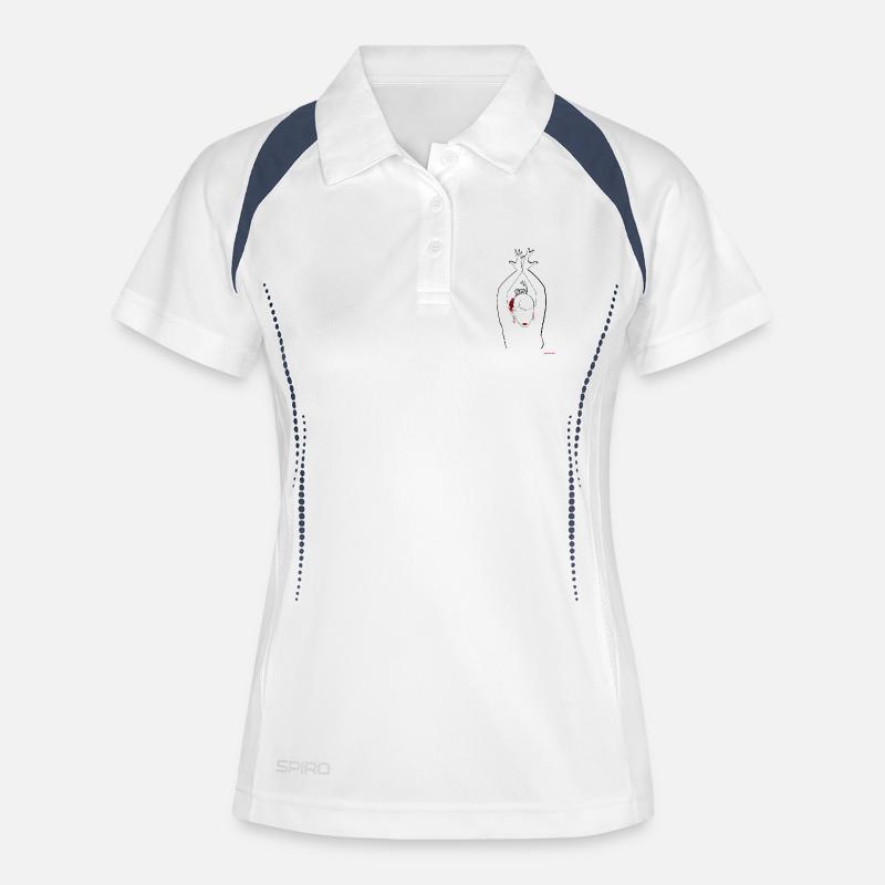 Flamenco - Women's Polo breathable - white/navy
