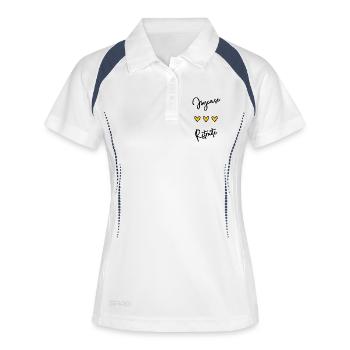 RETRAITE. BONNE RETRAITE. JOYEUSE RETRAITE - Polo respirant Femme - blanc/marine - Devant