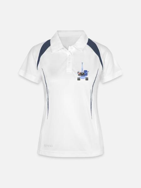 Blue excavator - Women's Polo breathable - white/navy