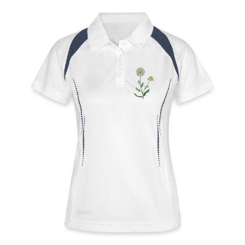 camomille - Polo respirant Femme - blanc/marine - Devant
