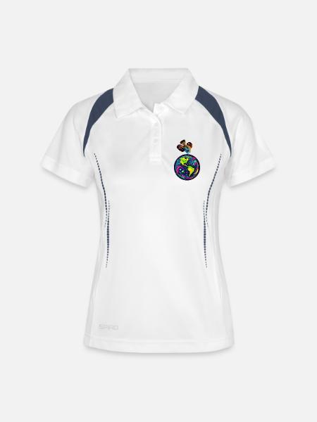 Fish and its planet - Women's Polo breathable - white/navy