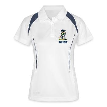 India cricket elephant design - Women's Polo breathable - white/navy - Front
