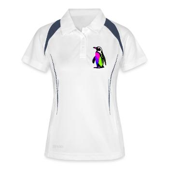 Pingouin - Polo respirant Femme - blanc/marine - Devant