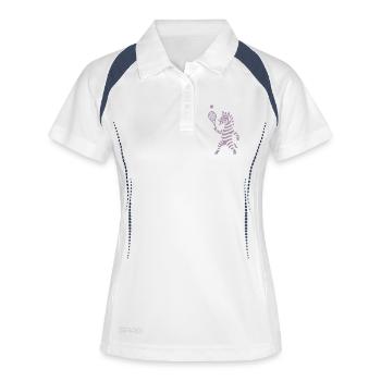 Minimalist Zebra Tennis Player Silhouette - Women's Polo breathable - white/navy - Front
