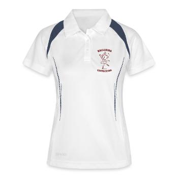 ballerine cappuccina - Polo respirant Femme - blanc/marine - Devant