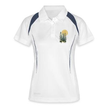 Moonlit Pine Woodland - Women's Polo breathable - white/navy - Front