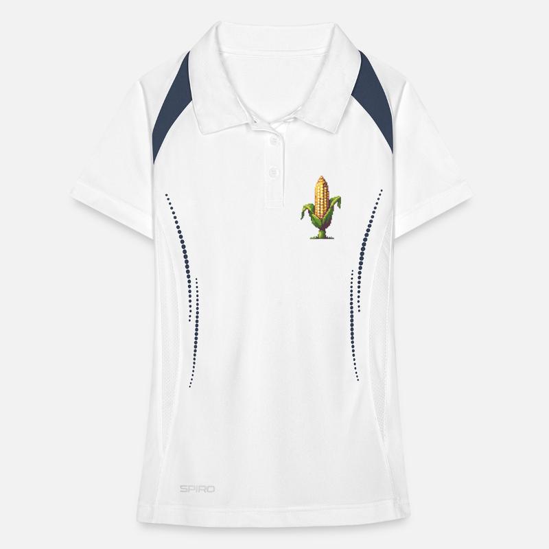 Pixel maïs Pixel Art Polo respirant Femme