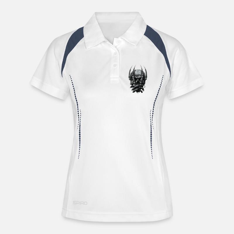 Dark Gothic Skull - Women's Polo breathable - white/navy