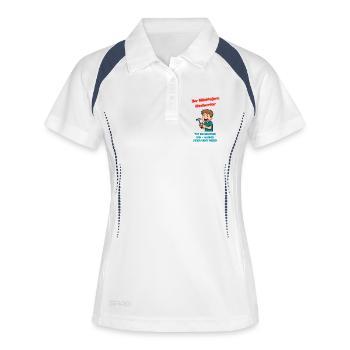 The Would-be Craftsman Comic Caricature - Women's Polo breathable - white/navy - Front