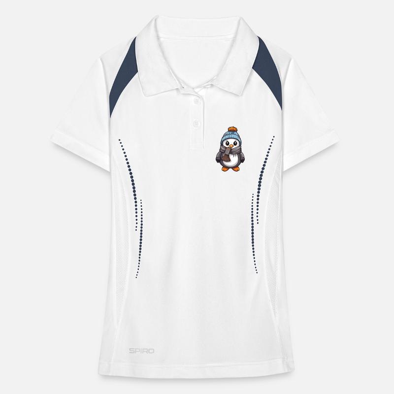 Penguin Comic Cute Winter Women's Polo breathable