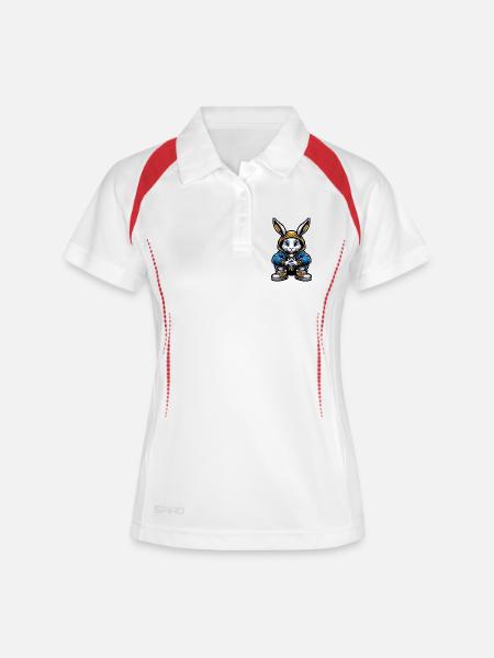 Hood Bunny - Women's Polo breathable - white/navy