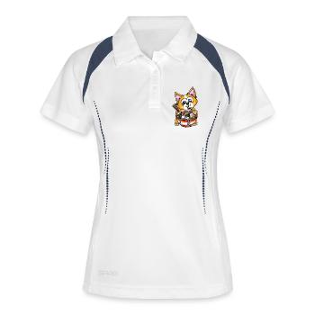 Corgi Dog Ramen Kawaii Cute Japanese Noodle Lover - Women's Polo breathable - white/navy - Front