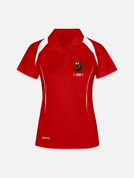 F Caw F Rooster Funny Bird F-CAW-F Chicken - Women's Polo breathable - white/navy