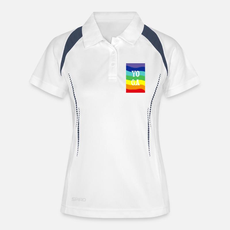 Yoga - Women's Polo breathable - white/navy