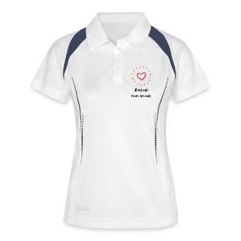 Hallo mein Liebling - Frauen Polo atmungsaktiv - Weiß/Navy - Vorne