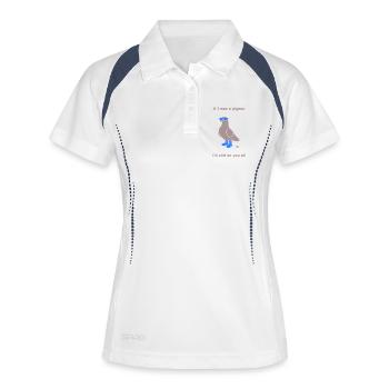 If I Was a Pigeon Light Blue Boots Funny Quote - Women's Polo breathable - white/navy - Front