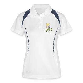 Flowers - Women's Polo breathable - white/navy - Front