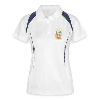 Viking scandinave né pour être Koselig - Polo respirant Femme - blanc/marine - Devant