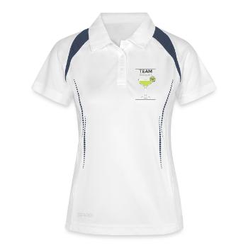 Équipe de cocktails de soirée de jeune fille Daiquiri - Polo respirant Femme - blanc/marine - Devant