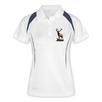 Majestic Elk Elk Wilderness Rock - Women's Polo breathable - white/navy - Front
