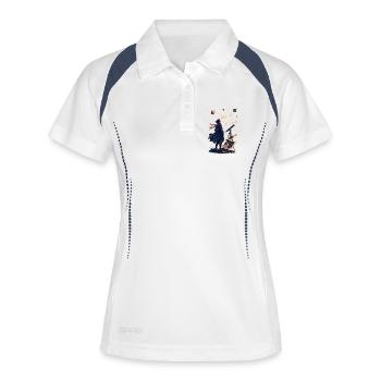 Rêverie Astronomique: Voir Plus Loin - Polo respirant Femme - blanc/marine - Devant
