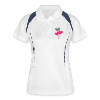 Heart Balloons Love - Women's Polo breathable - white/navy - Front