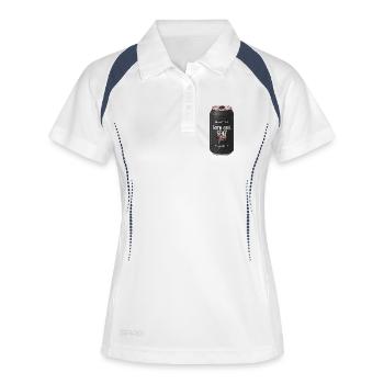 Crachat de fille gothique – Humour amer - Polo respirant Femme - blanc/marine - Devant