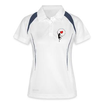 Danser - Polo respirant Femme - blanc/marine - Devant