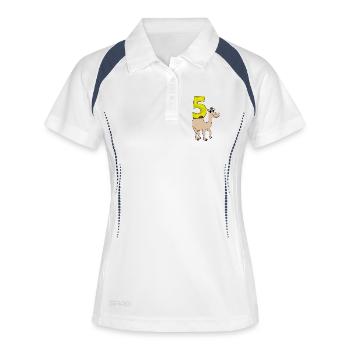 5 Birthday 5 years old with animal motif - five - Women's Polo breathable - white/navy - Front