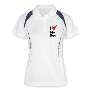 Repos cardiaque Cœur endormi - Polo respirant Femme - blanc/marine - Devant