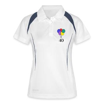 ANNIVERSARY. HAPPY BIRTHDAY. HAPPY BIRTHDAY. - Women's Polo breathable - white/navy - Front