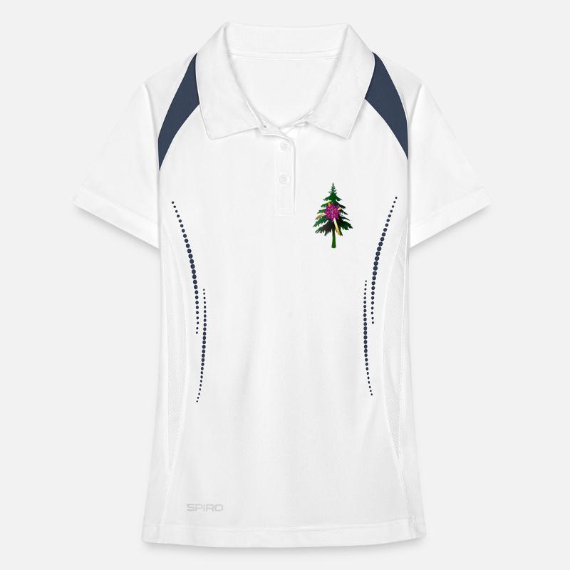 Christbaum oder Weihnachtsbaum & Geschenkschleife Frauen Polo atmungsaktiv