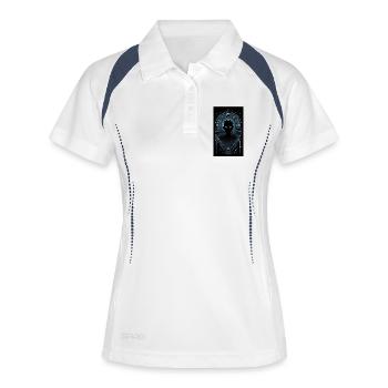 Ombre extraterrestre - Polo respirant Femme - blanc/marine - Devant