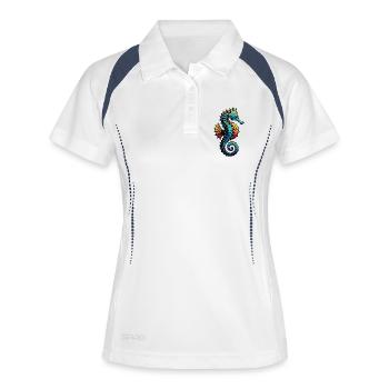 Seahorse - Women's Polo breathable - white/navy - Front