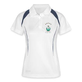 HAPPY BIRTHDAY - Polo respirant Femme - blanc/marine - Devant