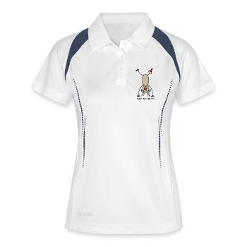 Noël 2024 - Polo respirant Femme - blanc/marine - Devant