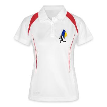 Drapeau Bosnie-Herzégovine homme courant - Polo respirant Femme - blanc/marine - Devant