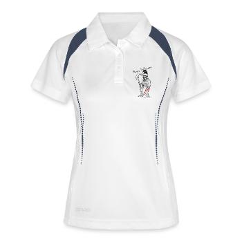 Sensenmann mit Zuckerstange Halloween - Frauen Polo atmungsaktiv - Weiß/Navy - Vorne